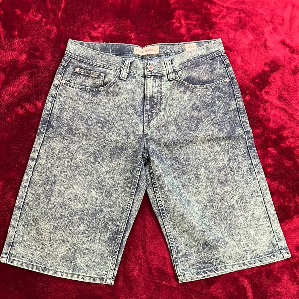 Green and blue Decibel shorts